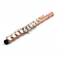 Sky Closed Hole C Flute with Lightweight Case, Cleaning Rod, Cloth, Joint Grease and Screw Driver - Velvet Pink Silver   